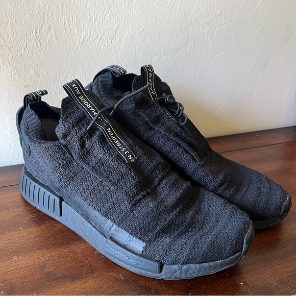 Adidas Men's 12 NMD TS1 Primeknit Gore-Tex Triple Black aq0927 - Picture 1 of 12